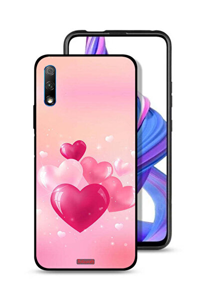 Tolwak غطاء حماية لهاتف Honor 9X (الصين) برسومات قلوب جميلة