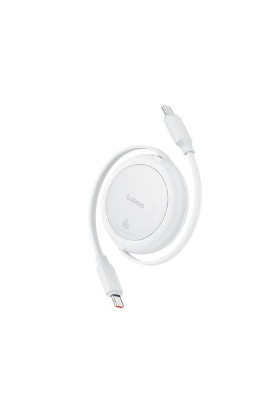 Baseus Retractable Charging / Data Cable Type-C to Type-C, 60W, 1m, Baseus, Free2Pull Mini, White