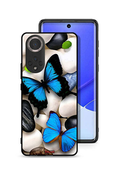 Tolwak غطاء حماية لهاتف Honor 50 بتصميم فراشات على الحجارة