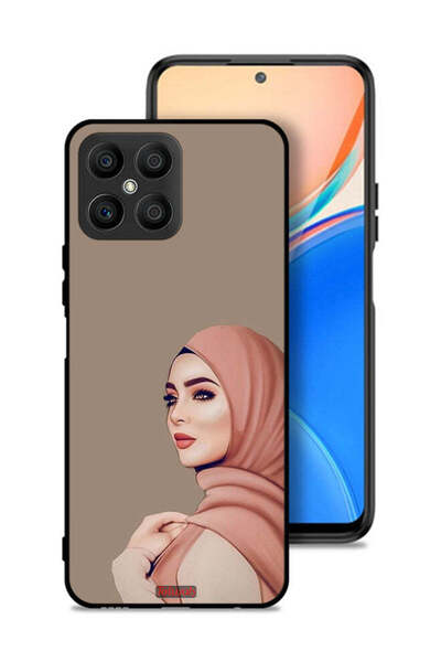Tolwak غطاء حماية لهاتف Honor X8 4G بطبعة فتاة محجبة جميلة