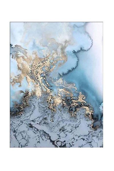 COOYA Large Marble Area Carpet Multicolour 140x200cm