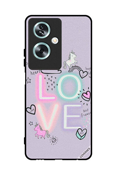 Covernex غطاء حماية لهاتف Oppo A79 بتصميم قلب حلو ووحيد القرن