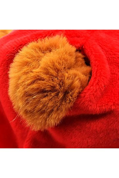 Simba Teddy bear, Simba, red jumpsuit, 35 cm tall
