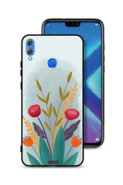 Tolwak غطاء حماية لهاتف Honor 8X بتصميم فن رسم النباتات