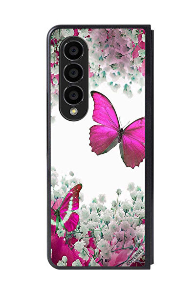 Covernex غطاء حماية لهاتف سامسونج جالاكسي زد فولد 4 برسومات فراشات جميلة وورو...