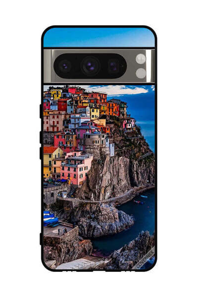 Covernex غطاء حماية لهاتف جوجل بيكسل 8 برو - منازل ملونة على البحر