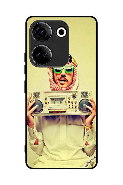 Covernex غطاء حماية لهاتف Tecno Camon 20 يحمل جهاز موسيقى عتيق