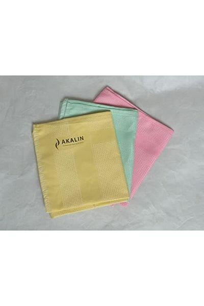 Mena Rise Şirinshop Original 3-Piece Professional Microfiber Cleaning Cloth - Imported Product - One Touch (Pink-