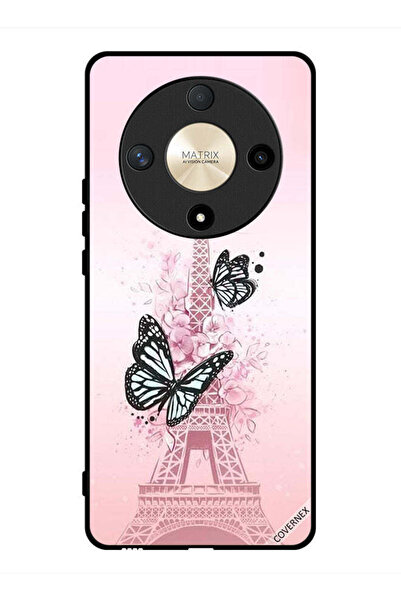 Covernex غطاء حماية لهاتف Honor X9b بنقشة فراشات على برج إيفل