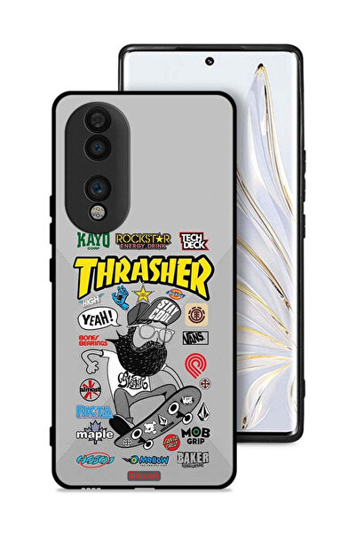 Tolwak غطاء حماية لهاتف Honor 70 بتصميم Thrasher Sticker