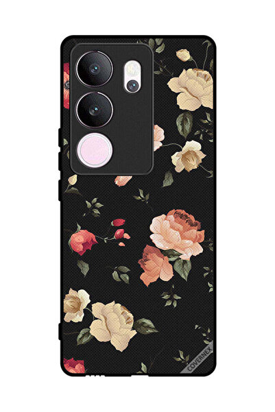 Covernex غطاء حماية لهاتف فيفو V29 برو - ورق حائط بتصميم زهور