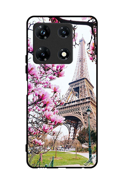 Covernex غطاء حماية لهاتف Infinix Note 30 Pro زهور وبرج إيفل