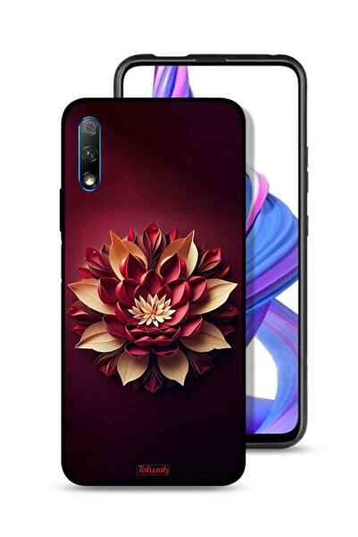 Tolwak غطاء حماية لهاتف Honor 9X (الصين) بتصميم تجريدي على شكل زهرة
