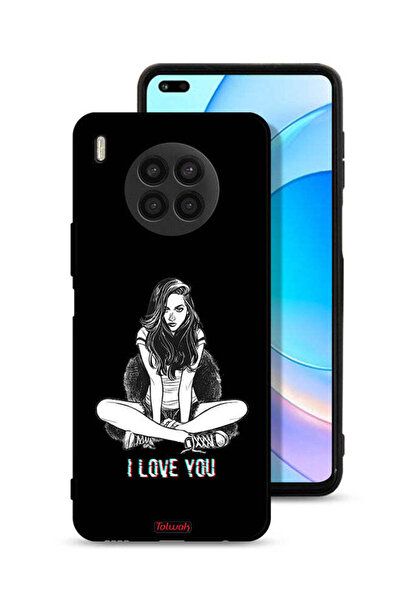 Tolwak غطاء حماية لهاتف Honor 50 Lite مطبوع عليه عبارة "أحبك"