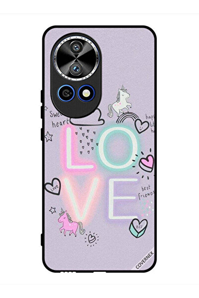 Covernex غطاء حماية لهاتف هواوي نوفا 12 برو - قلب حلو وحب وحيد القرن
