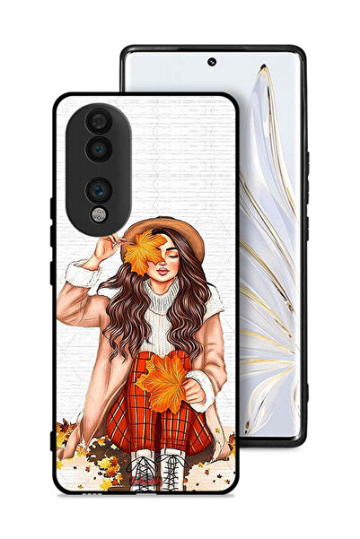 Tolwak غطاء حماية لهاتف Honor 70 يحمل صورة أوراق الخريف