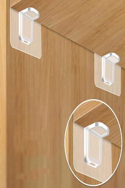 Mena Rise Diyar-Ifırsatshop Set Self-Adhesive Cabinet Wall Bookshelf Shoe Rack Shelf Holder Fixed