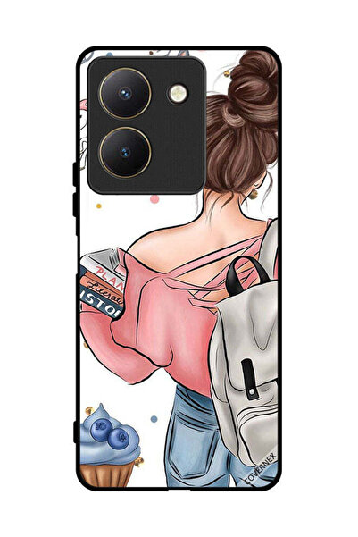 Covernex غطاء حماية لهاتف فيفو Y27s، مطبوع عليه رسومات يد فتاة
