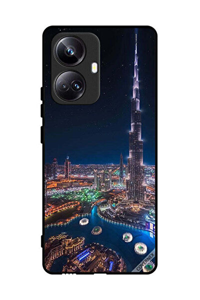 Covernex غطاء حماية لهاتف Realme 10 Pro Plus مع منظر ليلي لوسط المدينة