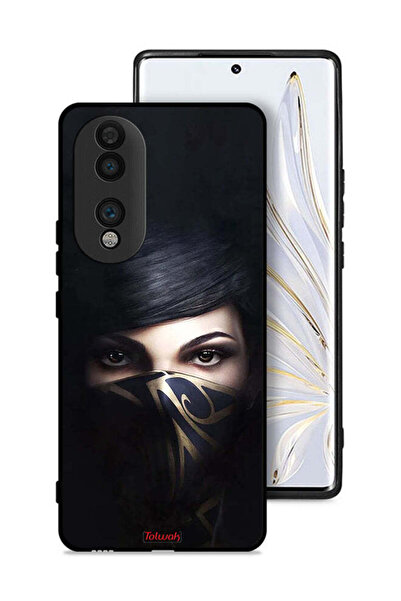 Tolwak غطاء حماية لهاتف Honor 70 بنقشة فتاة محجبة