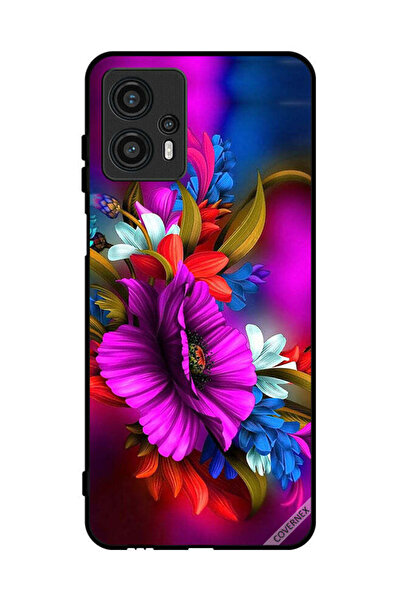 Covernex غطاء حماية لهاتف موتورولا موتو جي 13 - زهور عالية الدقة