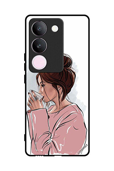 Covernex Protective Case Cover For vivo V29 Girl Drinking Tea Art