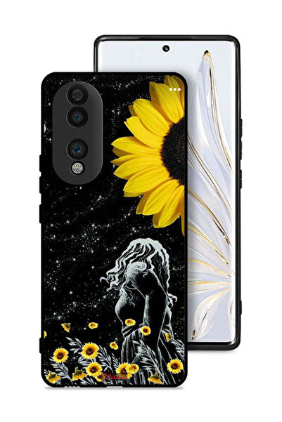 Tolwak غطاء حماية لهاتف Honor 70 برسومات فتاة تنظر إلى القمر