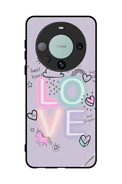Covernex غطاء حماية لهاتف هواوي ميت 60 برو بلس - قلب حلو وحب وحيد القرن