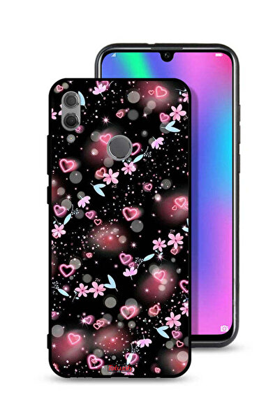 Tolwak غطاء حماية لهاتف Honor 10 Lite بنقشة قلوب وزهور صغيرة