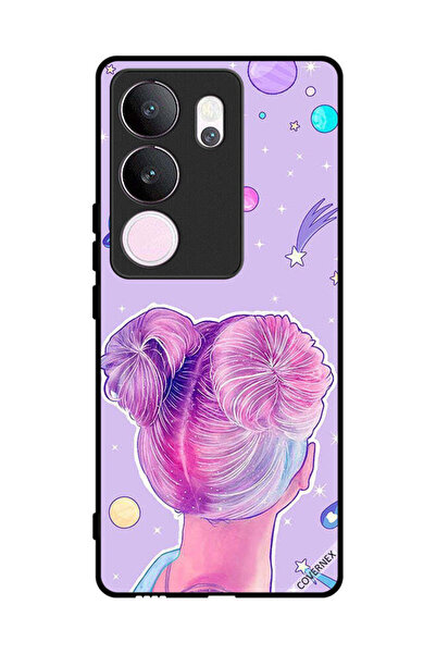 Covernex غطاء حماية لهاتف فيفو V29 برو - فن الفتاة ونجوم الفضاء