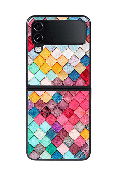 Covernex غطاء حماية لهاتف سامسونج جالاكسي زد فليب 4 بنمط مربع ماسي