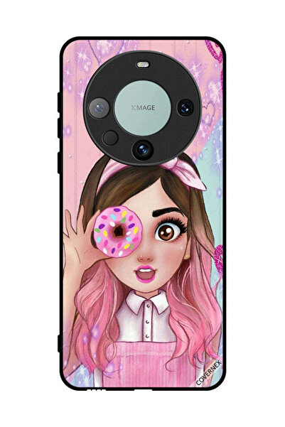 Covernex غطاء حماية لهاتف هواوي ميت 60 برو بلس - رسم فتاة محبة للدونات