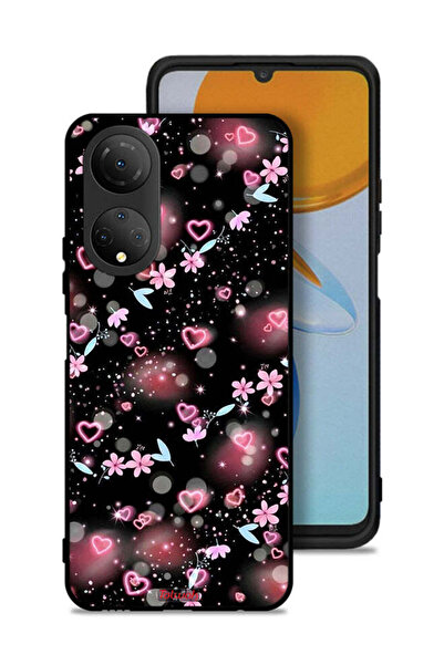 Tolwak غطاء حماية لهاتف Honor X7 برسومات قلوب وأزهار صغيرة