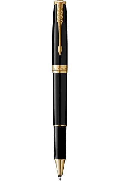 Mena Rise Şirinshop Sonnet Rollerball Pen |   Black Paint with Gold Decoration |   Fine Tip |   Black Ink |   Gift