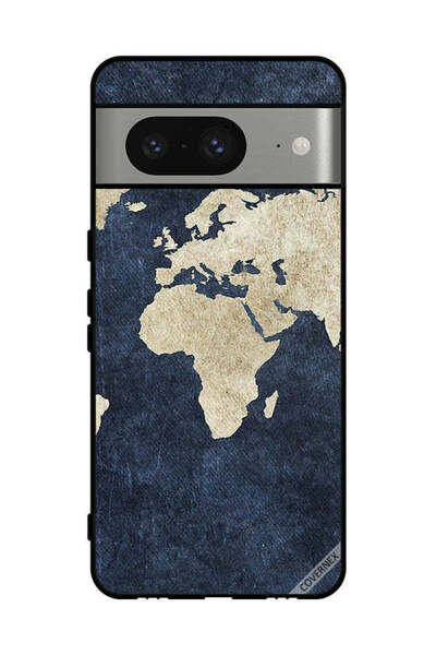 Covernex غطاء حماية لهاتف Google Pixel 8 بنمط خريطة على الجينز