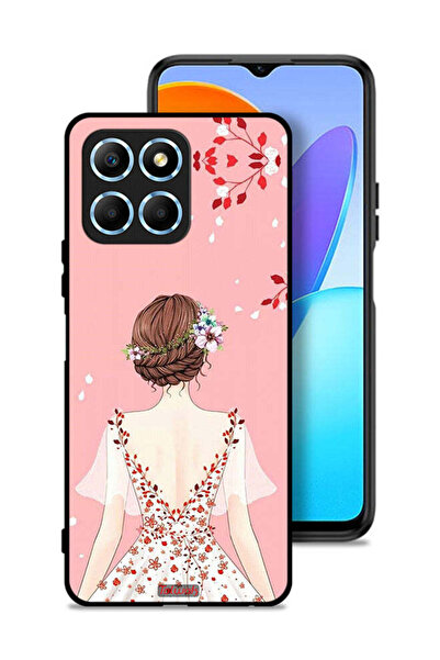 Tolwak غطاء حماية لهاتف Honor X6 برسومات فتاة واقفة