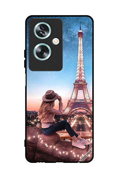 Covernex غطاء حماية لهاتف Oppo A79 - فتاة القبعة وبرج إيفل