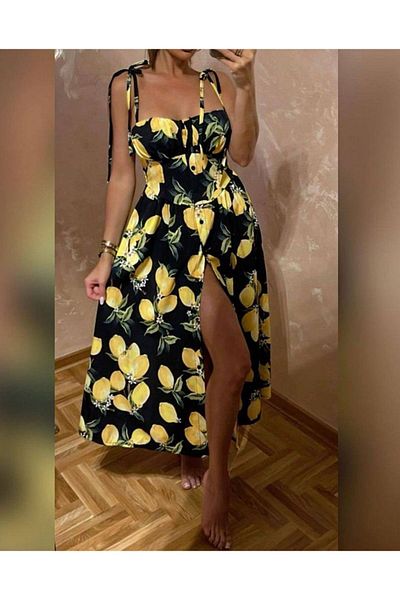 GLAMSI Rochie Damă cu Corset, Nasturi și Bretele – Stil Elegant & Feminin