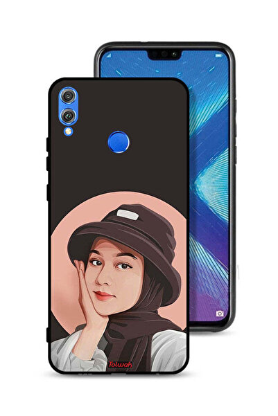 Tolwak غطاء حماية لهاتف Honor 8X بتصميم فتاة قبعة لطيفة