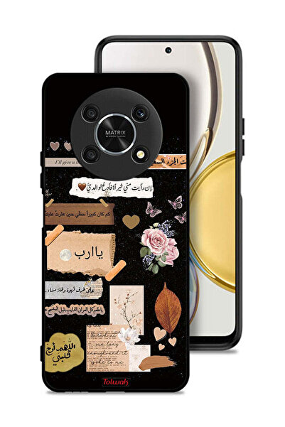 Tolwak Honor X30 5G Protective Case Cover Arabic Quotes And Flowers Art