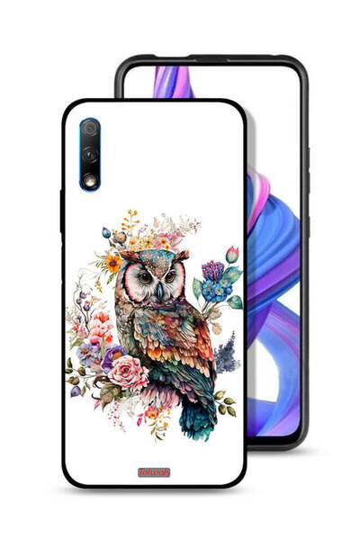 Tolwak غطاء حماية لهاتف Honor 9X (الصين) بتصميم بومة فنية تجريدية