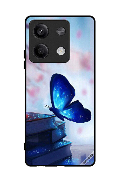 Covernex غطاء حماية لهاتف شاومي ريدمي نوت 13 بتصميم فراشة جالسة على الكتب