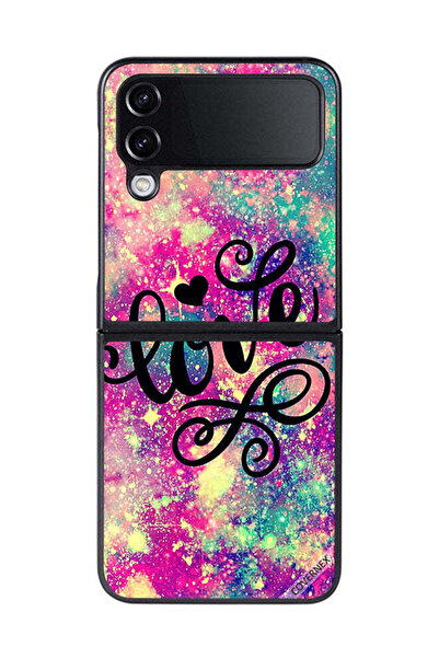 Covernex غطاء حماية لهاتف سامسونج جالاكسي زد فليب 4 - خلفية شرارات الحب