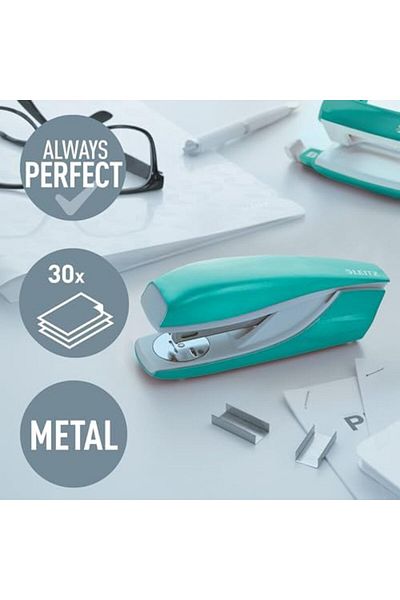 Mena Rise Şirinshop 55022051 Stapler Wow 30 Sheets Capacity, Metallic Ice Blue 1108107