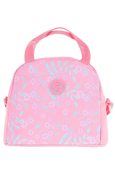 KAUKKO Pink Flower Printed Lunchbox for Girls (Thermal Insulated) (K9069)