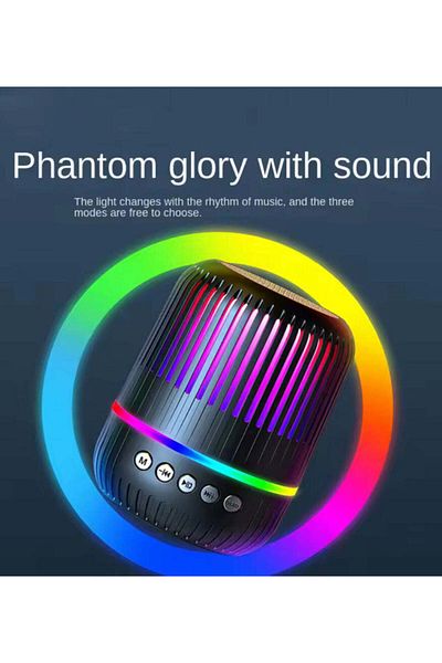 Generic M 4 Mini Bluetooth Speaker – Portable Wireless Speaker with RGB Lights, Deep Bass Woofer, USB/AUX