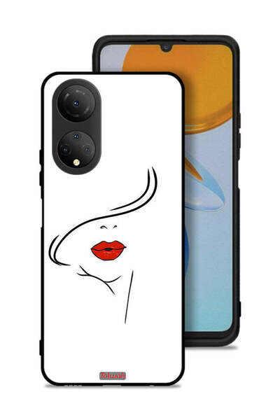 Tolwak غطاء حماية لهاتف Honor X7 - رسمة وجه فتاة