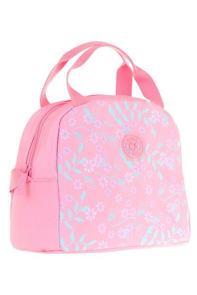 KAUKKO Pink Flower Printed Lunchbox for Girls (Thermal Insulated) (K9069)