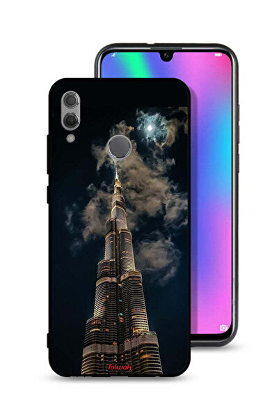 Tolwak غطاء حماية لهاتف Honor 10 Lite بتصميم برج خليفة في الليل