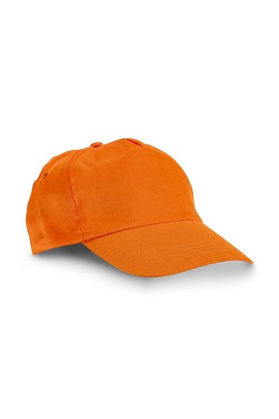 dalimag Orange Summer Cap 2025 with Ventilation Holes and Adjustable Velcro Closure, Size 58 cm